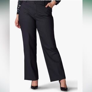 Black Ultra Lux Comfort Trouser w/ Flex Motion, Mid-rise, size 24W